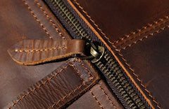 Cool Leather Mens Messenger Bags Shoulder Bag Vintage Crossbody Bags for Men