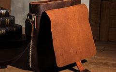 Cool Leather Mens Messenger Bags Shoulder Bag Vintage Crossbody Bags for Men