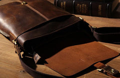Cool Leather Mens Messenger Bags Shoulder Bag Vintage Crossbody Bags for Men