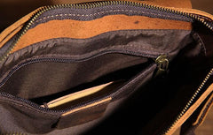 Cool Leather Mens Messenger Bags Shoulder Bag Vintage Crossbody Bags for Men