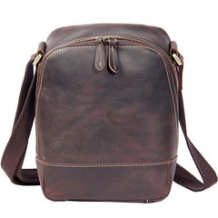 Vintage Leather Mens Cool Small Messenger Bag Shoulder Bag for Men