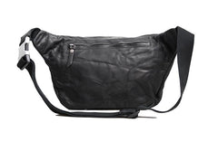 Leather Mens Cool Sling Bag Crossbody Bag Chest Bag Fanny Pack for men