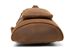 Leather Mens Cool Sling Bag Crossbody Bag Chest Bag for men