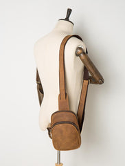 Leather Mens Cool Sling Bag Crossbody Bag Chest Bag for men