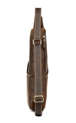 Leather Mens Cool Sling Bag Crossbody Bag Chest Bag for men