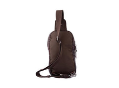 Leather Mens Cool Sling Bag Crossbody Bag Chest Bag for men