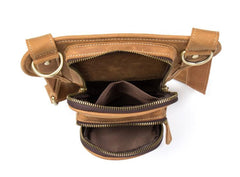 Leather Mens Cool Sling Bag Crossbody Bag Chest Bag for men