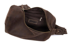Leather Mens Cool Sling Bag Crossbody Bag Chest Bag for men