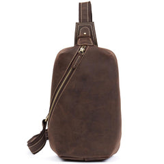 Leather Mens Cool Sling Bag Crossbody Bag Chest Bag for men