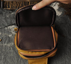 Leather Mens Cool Sling Bag Shoulder Sling Bag Chest Bag for men