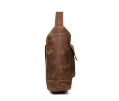 Leather Mens Cool Sling Bag Crossbody Bag Chest Bag for men