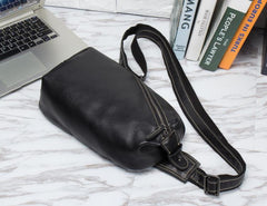Leather Mens Cool Sling Bag Crossbody Bag Chest Bag for men