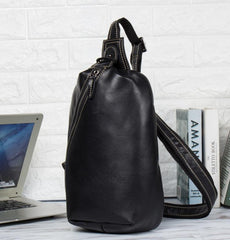 Leather Mens Cool Sling Bag Crossbody Bag Chest Bag for men