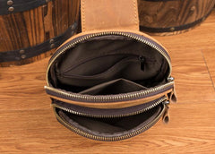 Leather Mens Cool Sling Bag Crossbody Bag Chest Bag for men