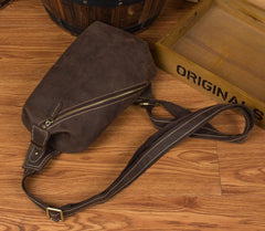 Leather Mens Cool Sling Bag Crossbody Bag Chest Bag for men