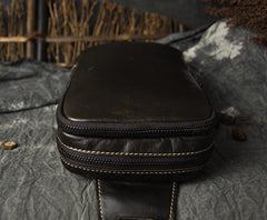 Leather Mens Cool Sling Bag Shoulder Sling Bag Chest Bag for men
