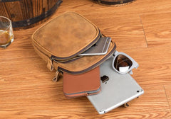 Leather Mens Cool Sling Bag Crossbody Bag Chest Bag for men