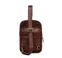 Leather Mens Cool Sling Bag Crossbody Bag Chest Bag for men