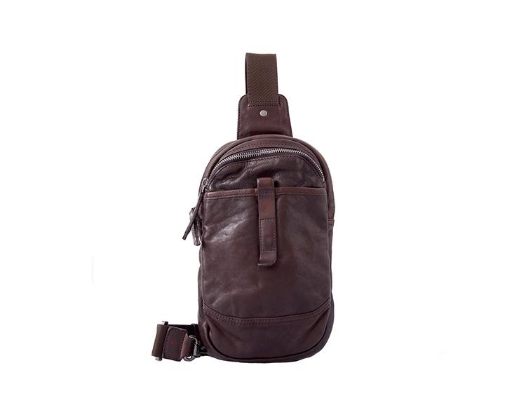 Leather Mens Cool Sling Bag Crossbody Bag Chest Bag for men