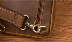Leather Mens Cool Sling Bag Crossbody Bag Chest Bag for men