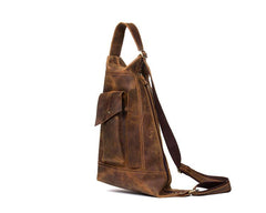 Leather Mens Cool Sling Bag Crossbody Bag Chest Bag for men