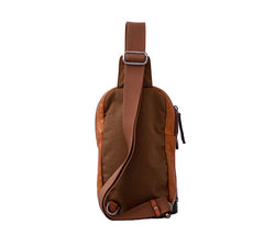 Leather Mens Cool Sling Bag Crossbody Bag Chest Bag for men