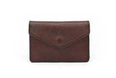 Leather Mens Envelope Front Pocket Wallet Card Wallet Cool Small Change Wallet for Men
