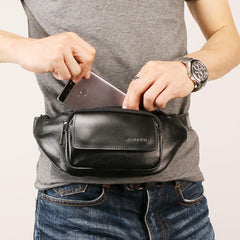 Leather Mens FANNY PACK MENS WAIST BAG HIP PACK BELT BAG FOR MEN