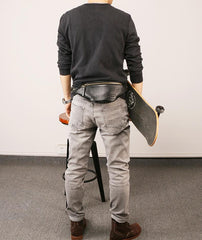 Leather Mens FANNY PACK MENS WAIST BAG HIP PACK BELT BAG FOR MEN