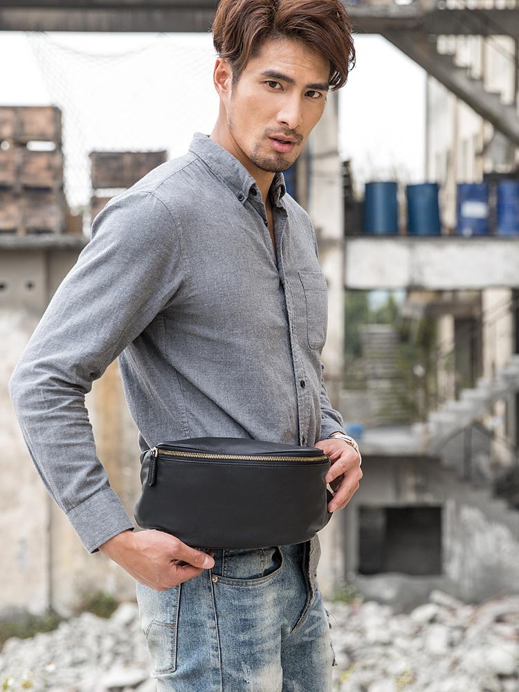 Leather Mens FANNY PACK MENS WAIST BAG HIP PACK BELT