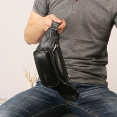 Leather Mens FANNY PACK MENS WAIST BAG HIP PACK BELT BAG FOR MEN