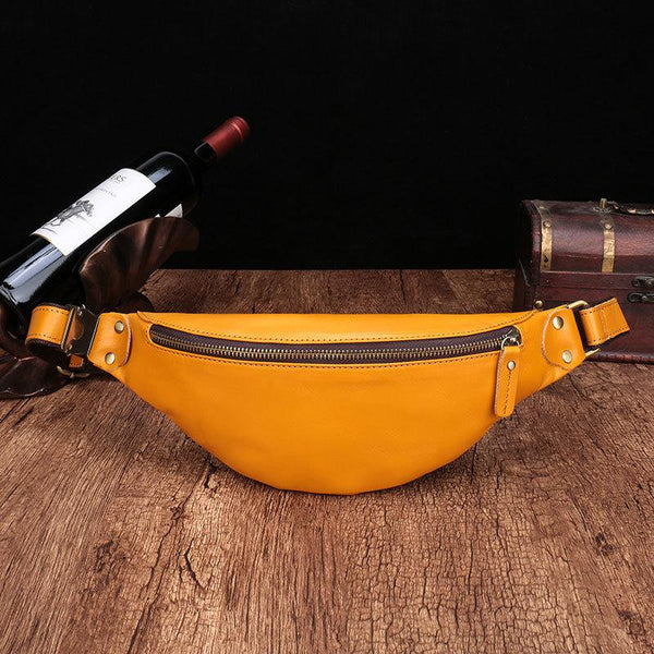 Leather Mens Fanny Pack Waist Bag Hip Pack Belt Bag Bumbag for Men MN01081001