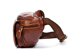 Leather Mens Fanny Pack Waist Bag Hip Pack Belt Bag Bumbag for Men