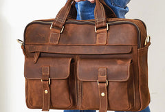 Leather Mens Handbag Briefcase Shoulder Bag Messenger Bag Travel Bag Business Bag for men
