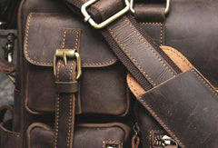 Vintage Leather Mens Large Briefcase Travel Bag Large Business Bag for men