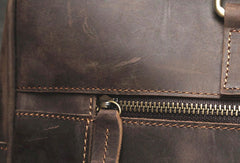 Vintage Leather Mens Large Briefcase Travel Bag Large Business Bag for men
