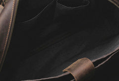 Vintage Leather Mens Large Briefcase Travel Bag Large Business Bag for men