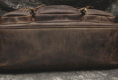 Vintage Leather Mens Large Briefcase Travel Bag Large Business Bag for men