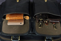 Leather Mens Messenger Bag Travel Bag Shoulder Bag Business Bag for men