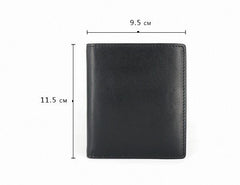 Leather Mens Slim Bifold Small Wallet Front Pocket Wallet billfold Small Wallet for Men