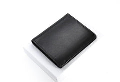 Leather Mens Slim Bifold Small Wallet Front Pocket Wallet billfold Small Wallet for Men