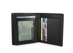 Leather Mens Slim Bifold Small Wallet Front Pocket Wallet billfold Small Wallet for Men