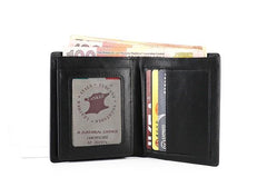 Leather Mens Slim Bifold Small Wallet Front Pocket Wallet billfold Small Wallet for Men