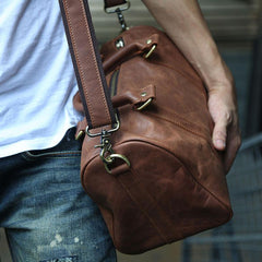 Leather Mens Small Weekender Bags Travel Bag Shoulder Bags for men