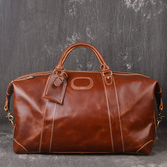 Leather Mens Large Weekender Bag Vintage Travel Bag Duffle Bag