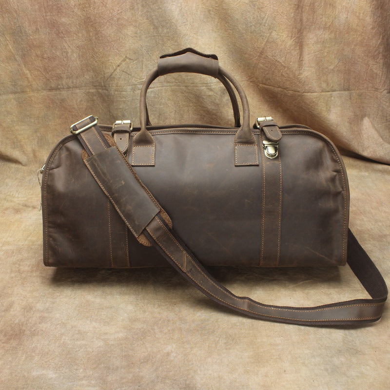 Leather Mens Weekender Bags Vintage Travel Bag Duffle Bag