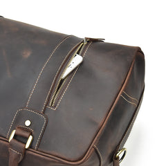 Vintage Leather Mens Weekender Bag Vintage Travel Bag Duffle Bag for Men