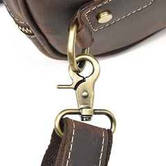 Cool Leather Mens Weekender Bag Vintage Travel Bag Duffle Bag for Men