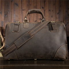 Leather Mens Large Weekender Bag Vintage Travel Bag Duffle Bag Bag for Men