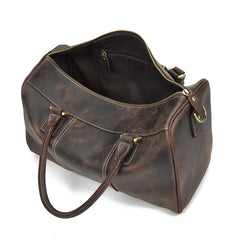 Cool Leather Mens Weekender Bag Vintage Travel Bag Duffle Bag for Men